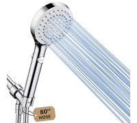 FASDUNT Shower Head with Handheld Shower, High Pressure Handheld Shower Head with 80 Inch Extra Long Stainless Steel Hose and Adjustable Bracket, Shower Head with On/Off Switch for Pets