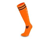 FASECKS Mens Football Socks Team Sport Knee High Soccer Socks for Adult Youth Kids (1/3/5 pairs) (M, 1-pair Orange)