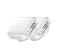 Fasgear One Line Retractable USB C Cable,60W PD/PPS Fast Charging,360°Rotatable Desk Mount,50cm Fixed 90cm Retractable Auto Rewind Type C Lead for i-Phone 17 16 Pro/i-Pad Pro/Mac-Book/Sam-sung 2White