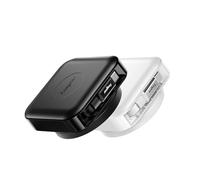 Fasgear One Line Retractable USB C Cable,60W PD/PPS Fast Charging,360°Rotatable Desk Mount,50cm Fixed 90cm Retractable Auto Rewind Type C for Sam-sung/i-Phone17/16 Pro/i-Pad Pro/Mac-Book(Black&White)