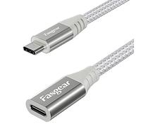 Fasgear USB C Extension Cable: Type C Male to Female Extender Cord Compatible for Magsafe Charger | Mag safe Wireless Charging | All Type C 2.0 devices (3ft, White)