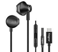 Fasgear USB C Headphones in Ear Wired Earphones with Mic,Deep Bass HiFi DAC Headset Compatible for Galaxy S21 Ultra/S20 /Note 10,Google Pixel,i-Pad Pro 2020,Type-C Earbuds (Black)