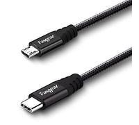 Fasgear USB C to Micro USB Cable [2M] Nylon Braided Type C to Micro USB Cord Compatible with Galaxy S7/S7, HTC One/10 and More (6ft, Black)