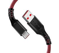 Fasgear Warp Charge 30W Cable for Oneplus 7 Pro 7T, 1 Pack 6ft/1.8m Dash Charging USB C to C Fast Charge Nylon Braided Data Sync USB Type C Cable for Oneplus 7 6T 6 5T 5 3T (6ft, Red)
