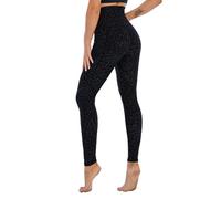 FASH-ICONS Non-Seethrough Leopard Print Leggings for Women's High Waisted Animal Print Yoga Pants with Pockets Squat Proof Fast-Dry Workout Running Tigh XL (UK-12, Dark Blue Leopard)