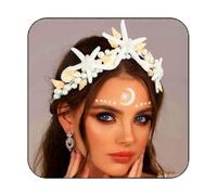 Fashband Boho Starfish Bride Wedding Tiaras and Crowns Gold Seashell Bridal Crown Headbands Sea Star Beach Wedding Headwear for Women
