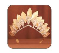 Fashband Gold Leaf Crown Mary Goddess Headband Leaves Halo Crowns Headpiece Party Bridal Headdress Cosplay Halloween Costume Headwear