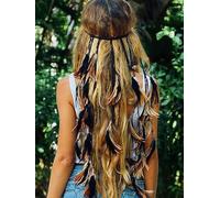 Fashband Indian Feather Headband Boho Tassel Hippie Headdress Tribal Headpiece Indian Festival Party Headwear Hair Accessoriess for Women