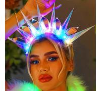 Fashband Light Up Headband LED Crown Hair Bands Flash Goddess Headband Luminous Glowing Laser Party Festival Hair Accessories for Women