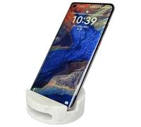fashciaga Luxurious Marble Cell Phone Stand Holder for Cellphone Tablet On Desk, Countertop, Table, Nightstand. Heavy Real Stone Mobile Phone Stands (Hollow)