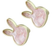 Fasheepfa 2 Pack Rabbit Design Cabinet Pulls Wardrobe Door Handles Kids Room Decor Knobs Zinc Alloy for Drawers Kitchen Furniture (Pink)