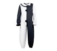 Fasheepfa Costume Art The Clown Cosplay Outfits Jumpsuit Bodysuit for Halloween Carnival Movie Killer Terrifier Black White Jumpsuit Horror Suit Set (White&Black, XL)