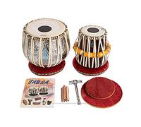 FASHERATI MUSICALS Designer Tabla Drum Set, 4½ Kg Copper Bayan, Finest Dayan with Padded Bag, Book, Hammer, Cushions & Cover (PDI-FI)