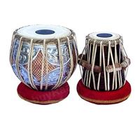 FASHERATI MUSICALS Tabla Drum Set, Concert Quality, 4.5 Kilograms Copper Bayan Double Color, Sheesham Dayan Tuneable Tabla Set Percussion Musical Instrument with Carry Bag & Cushion