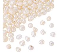 FASHEWELRY 100Pcs Freshwater Keshi Pearl Beads 2-5mm Natural Real Pearls Summer Ocean Beach Beads for Necklaces Bracelets Earrings DIY Crafts Wedding Bouquet Jewelry Making Supplies