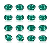 Fashewelry 100pcs Glass European Beads Teal Crystal Large Hole Faceted Loose Spacer Beads No Metal Core 14x8mm for Jewellery Making Hole: 5mm