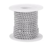 FASHEWELRY 10M Aluminium Curb Chains 5x3.5x1mm Oval Link Metal Cable Chain Unwelded Twisted Chains for DIY Necklace Bracelet Jewelry Making Crafts