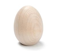 FASHEWELRY 15 Pcs Wooden Easter Eggs 44.5x33mm Decorative Craft Wood Eggs For DIY Crafts Painting Garden Home Decoration, BurlyWood