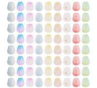 FASHEWELRY 180Pcs Acrylic Flower Beads 9mm Small Floral Bud Beads with Glitter Powder Gradient Color Spring Flower Loose Bead for Earrings Braclet Jewelry Making Beaded Plants Gift Craft