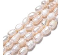 Fashewelry 235 PCS Seashell Color Natural Cultured Freshwater Pearl Rice Beads Loose Spacer Pearl Beads 5-11.5mm for DIY Jewelry Making