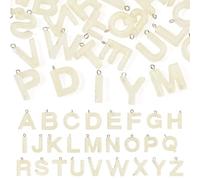 FASHEWELRY 26 Pcs Letters Charms with Platinum Plated Loop Luminous Resin Pendants Glow in the Dark A-Z Alphabet Charms Initial Charms for Bracelet Necklace Earrings DIY Crafts Jewelry Making, No