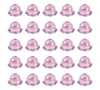 FASHEWELRY 30 Pieces Iridescent Acrylic Flower Bead Caps Purple Wind Bell Charm Beads Mini Flower Crystal Jellyfish Beads End Caps for Earrings DIY Crafts Jewelry Making Supplies