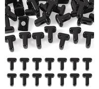 FASHEWELRY 30Pcs Black Large Letter Beads 21mm Big Alphabet Bead Spacer - Chunky Single Letter T Paracord Beads for Keychains Bag Charm Kit Phone Chains Bracelets Necklaces Shoelaces