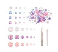 Fashewelry 3300pcs Flatback Pearls and Rhinestones Mix 2-10mm Half Pearls 2-6mm AB Crystal Rhinestones for Nails Face Art Tumblers Crafts Clothes Shoes Bedazzling DIY Decoration