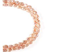 Fashewlery 1 Strand Natural Oval Round Bisque Cultured Freshwater Pearl Loose Beads 6~10mm for DIY Necklace Bracelet Earrings Jewellery Making About 46~47pcs/Strand