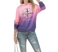 FASHGL Women Waymaker Sweatshirt Miracle Worker Promise Keeper Hoodie Christian Faith Pullover Hooded Long Sleeve Top, Pink2, Medium