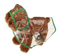 FASHIIROW Poncho Transparent Rainwear Raincoat Pet Hooded Waterproof Jacket Clothes Small Dogs Raincoat Puppy-green-xs Less Than 1kg