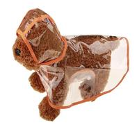 FASHIIROW Poncho Transparent Rainwear Raincoat Pet Hooded Waterproof Jacket Clothes Small Dogs Raincoat Puppy-orange-xs Less Than 1kg