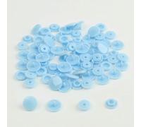 Fashion 10/20/50/100 Sets T5 Snap Poppers Nylon Buttons Children's Buttons Kit for Baby Dolls Clothes Sewing Accessories-Sky Blue-100 Sets