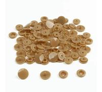Fashion 10/20/50/100 Sets T5 Snap Poppers Nylon Buttons Children's Buttons Kit for Baby Dolls Clothes Sewing Accessories-Light Brown-100 Sets