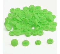 Fashion 10/20/50/100 Sets T5 Snap Poppers Nylon Buttons Children's Buttons Kit for Baby Dolls Clothes Sewing Accessories-Light Green-10 Sets