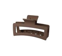 Fashion 13CM Oversized Solid Square Frosted Hair Shark Clip Headdress Hair Accessories Suitable For Women Girls Thick Hair(Dark Brown)