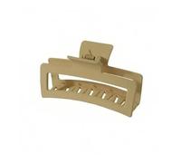 Fashion 13CM Oversized Solid Square Frosted Hair Shark Clip Headdress Hair Accessories Suitable For Women Girls Thick Hair(Khaki)