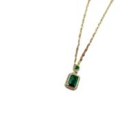 Fashion 18K Gold Plated Crystal Earrings Necklace Women Pendant Wedding Jewelry-#1