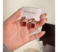 Fashion 18K Gold Plated Crystal Earrings Necklace Women Pendant Wedding Jewelry-#6