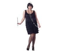 Fashion 20's Black Flapper Dress Costume Adult Plus