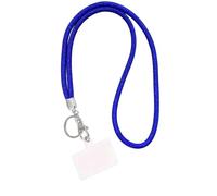 Fashion 31.5" Sparkle Crystal Neck Lanyard,Exclusive Bling ID Badge Holder,Rhinestone Work Name Card Holder,Bonus (1PC) (Royal Blue)