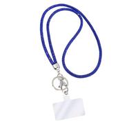 Fashion 31.5" Sparkle Royal Blue Crystal Neck Lanyard,Exclusive Bling ID Badge Holder,Rhinestone Work Name Card Holder for Women,Bonus 1 Cellphone Safety Tab,Won't Get Hair Caught(1PC) (Royal Blue)