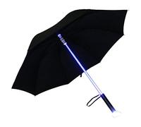 Fashion 7 Colour Changing LED Light Lightsaber Umbrella Travel Accessory (Black)