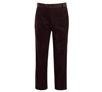 FASHION 7STAR Adults 2 Side Pockets Stretch Corduroy Classic Fit Flat Front Adults Office Belt Trouser Brown
