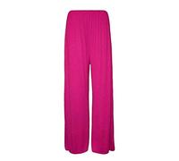 FASHION 7STAR Ladies Palazzo Wide Leg Flared Elasticated Stretch Plus Size Plain Trousers Sizes UK 8-26 Cerise