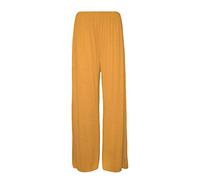 FASHION 7STAR Ladies Palazzo Wide Leg Flared Elasticated Stretch Plus Size Plain Trousers Sizes UK 8-26 Mustard