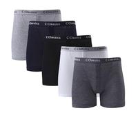 FASHION 7STAR Mens Lightweight Elastic Waist Cotton Classic Boxer Short Underpants Adults Breathable Soft Stretchy High Impact Button Fly Assorted Underwear