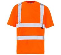 FASHION 7STAR Mens Short Sleeve Crew Neck Hi Vis Reflective Tap T Shirts Mens High Visibility Work Wear Shirt