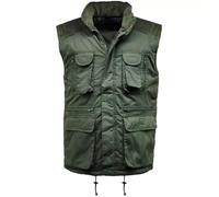 FASHION 7STAR Mens Showerproof Cargo Multi Pockets Quilted Lined Padded Gilet Cord Jacket Adults Corduroy Shoulders Adjustable Waist Zipper Outdoor Waistcoat Vest