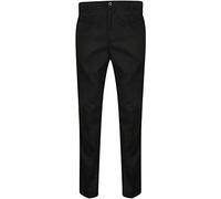 FASHION 7STAR Mens Smart Pockets Rugbi Trousers Adults Elasticated Waist Full Length with Button Casual Pants Black